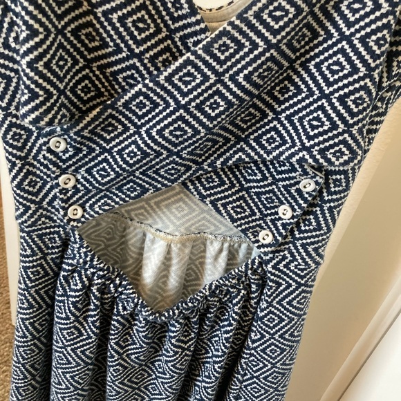 Anthropologie Geometric Dress in Navy and White - Picture 2 of 6